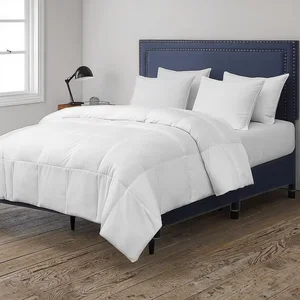 300GSM White Microfiber Eco Friendly Quilted Down Alternative Four Seasons Comforter Polyester Duvet Insert Factory Wholesale