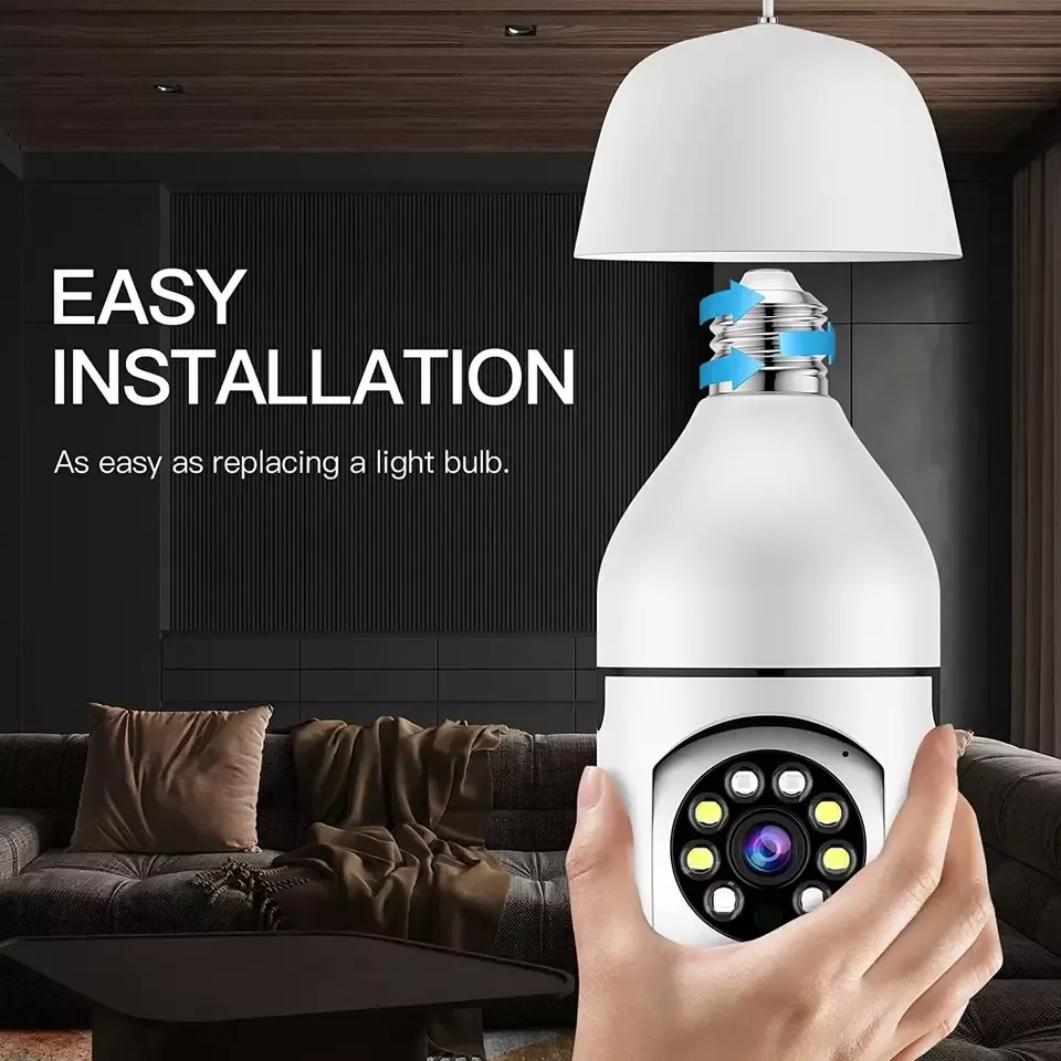 Surveillance Yiiot V380 Pro 1080p 2mp Panoramic Wireless Lightbulb Ip E27 Ptz 360 Degree Wifi 