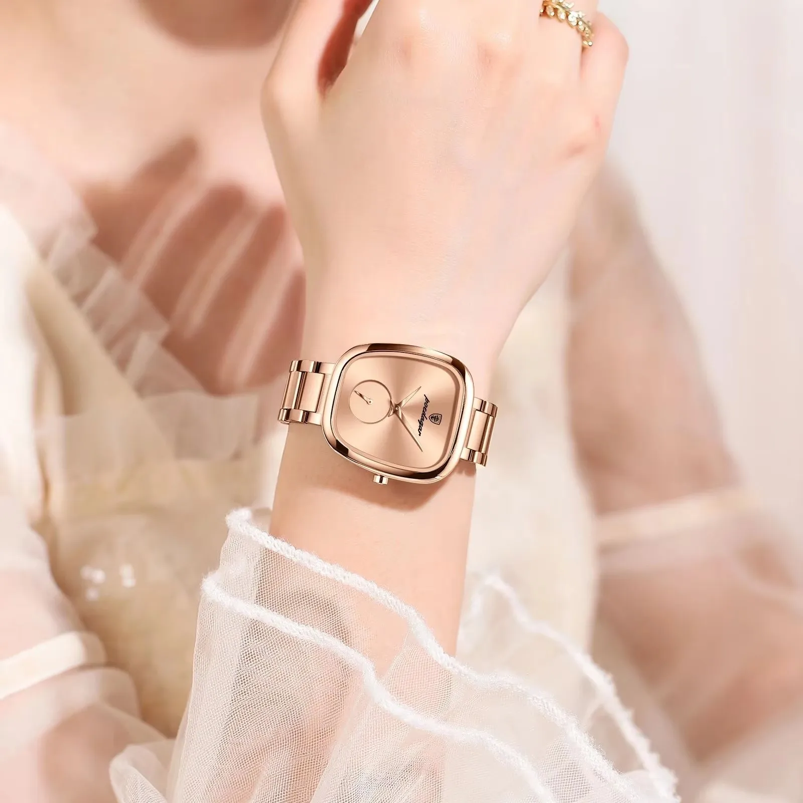POEDAGAR 783 Luxury Rose Gold Women's Stainless Steel Watch