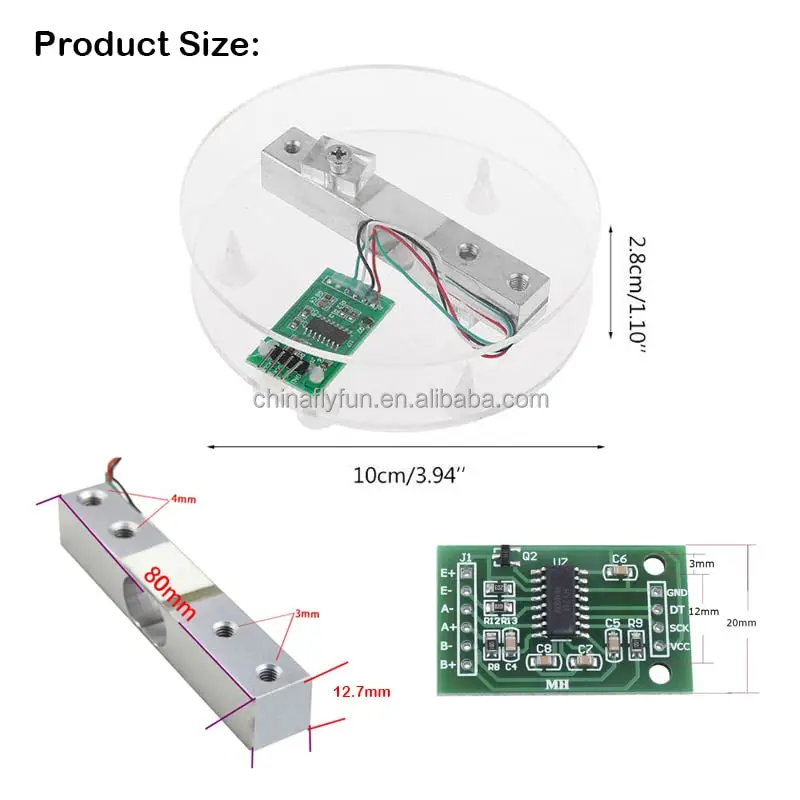 Diymall 20kg Load Cell Weight Sensor Module Kit,Digital Weighing ...