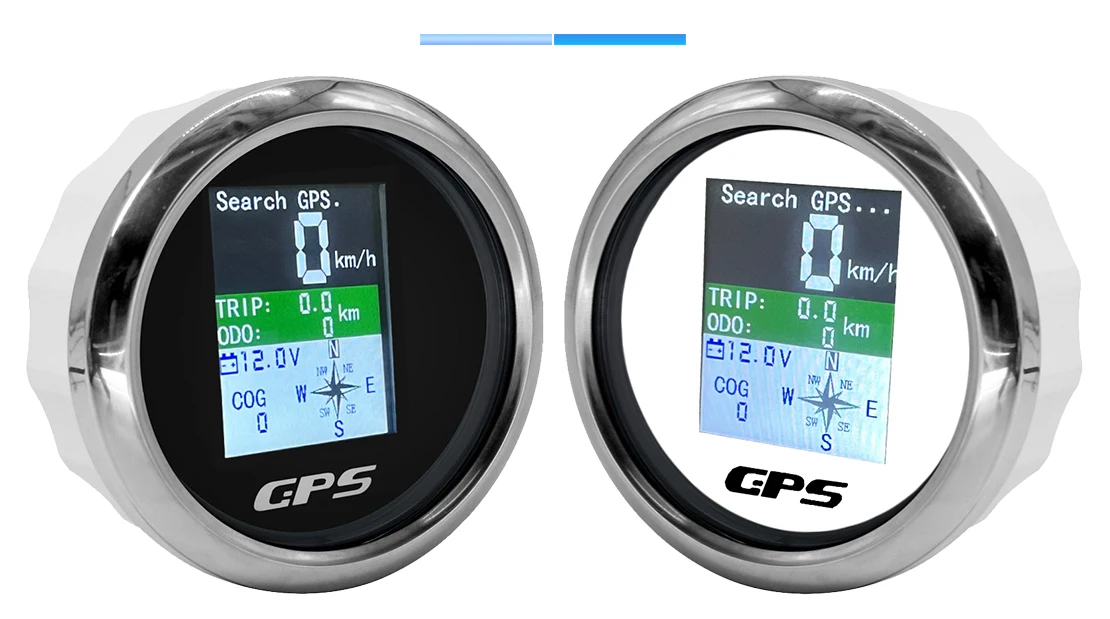 FOKH Compteur de Vitesse GPS, rétroéclairage 60KM / H Universel 85MM jauge  de Vitesse odomètre HD Affichage étanche Marine Auto GPS Compteur de