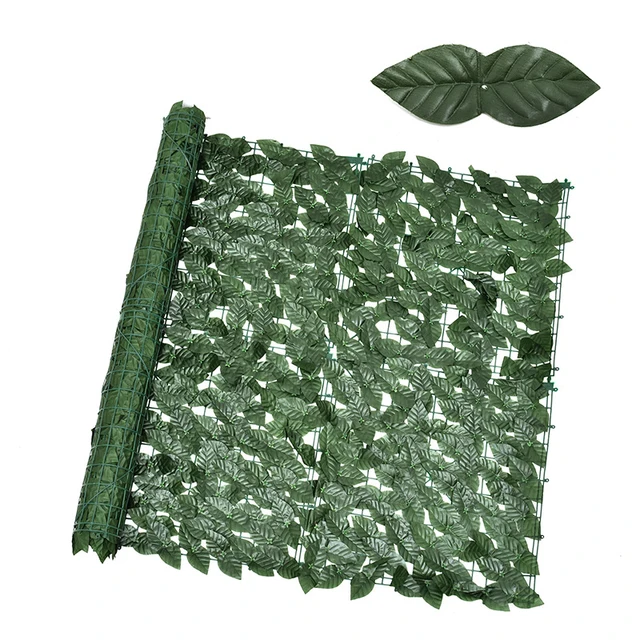 customize Artificial fence green radish leaf balcony courtyard decoration plant rattan for fence