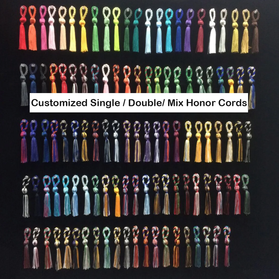 120 Colors Graduation Honor Cords Bulk Wholesale Honor Cord For Grad Days Custom Single Two