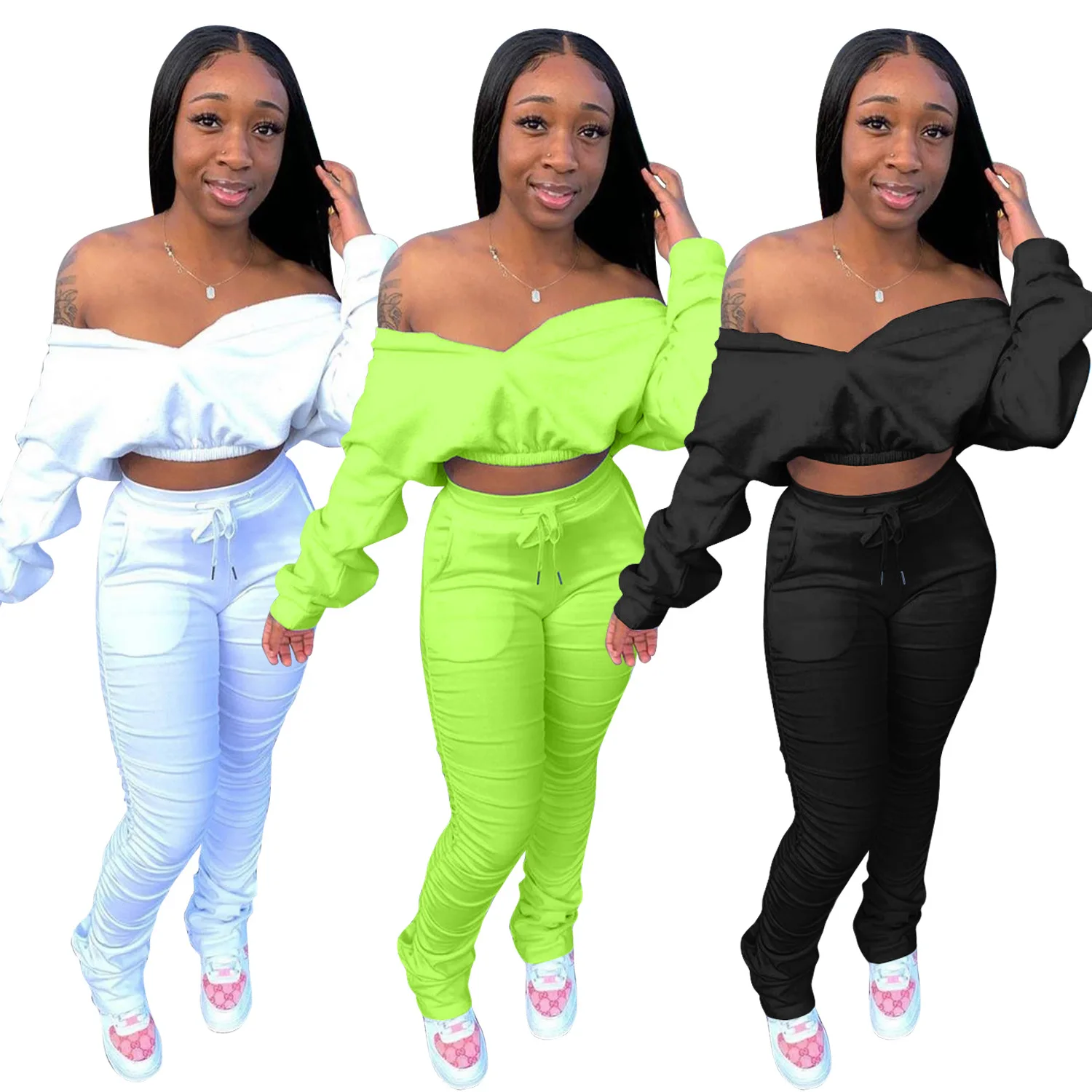 Womens Stack Pants 2 Piece Outfit Two 