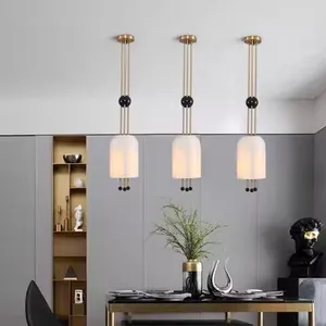 Modern Simple Glass Dining Room Chandelier Creative Bedroom Study Bedside Hotel Lamps