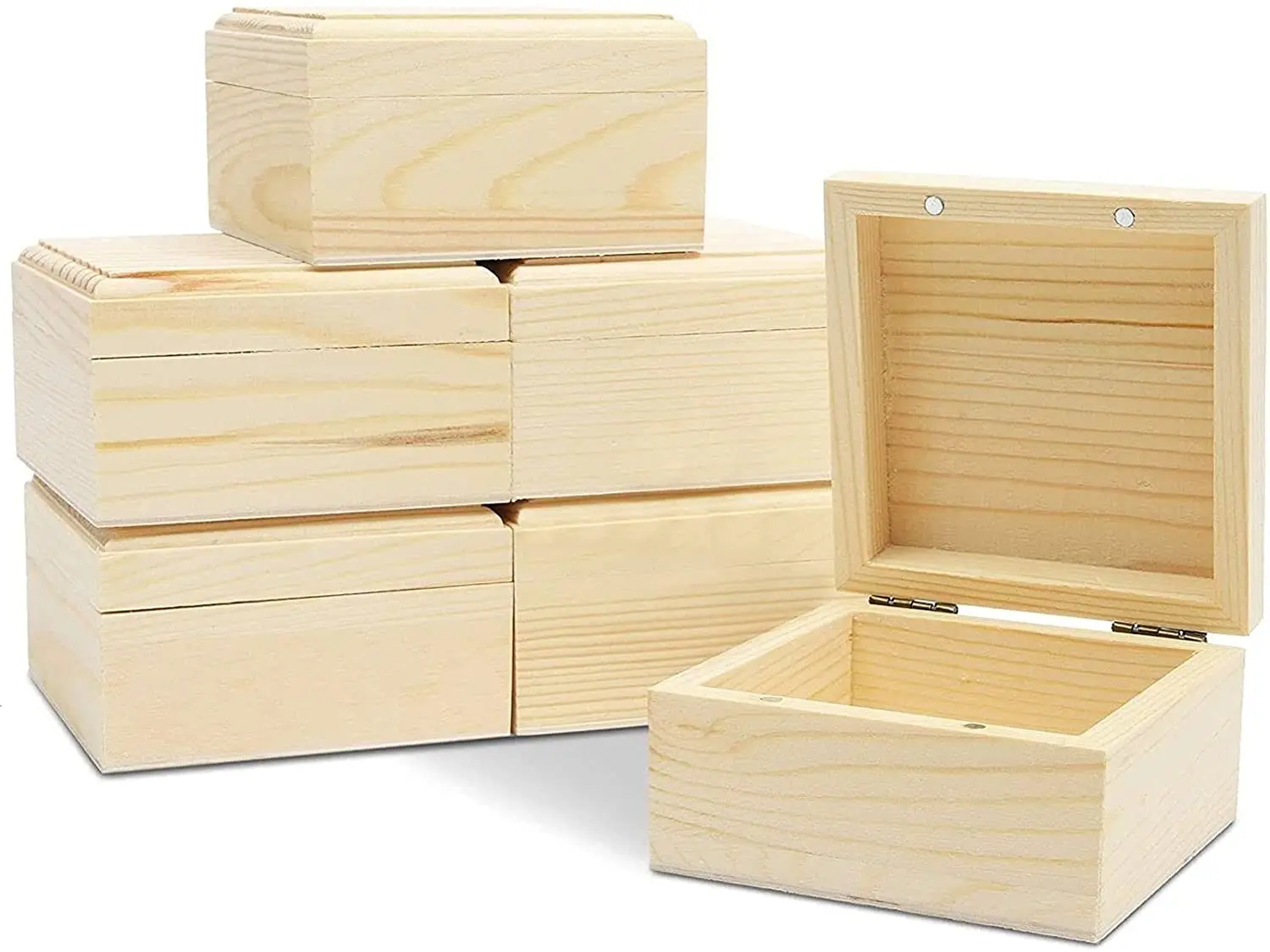 Unfinished Wood Box With Hinged Lid Buy Wooden Packing Box,Natural