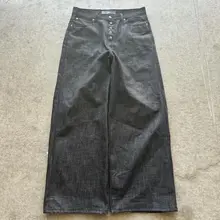 Premium Wholesale Raw Selvedge Denim Men Jeans Balloon Straight Mens Women Cross Pants Japanese Selvedge Denim Baggy Jeans