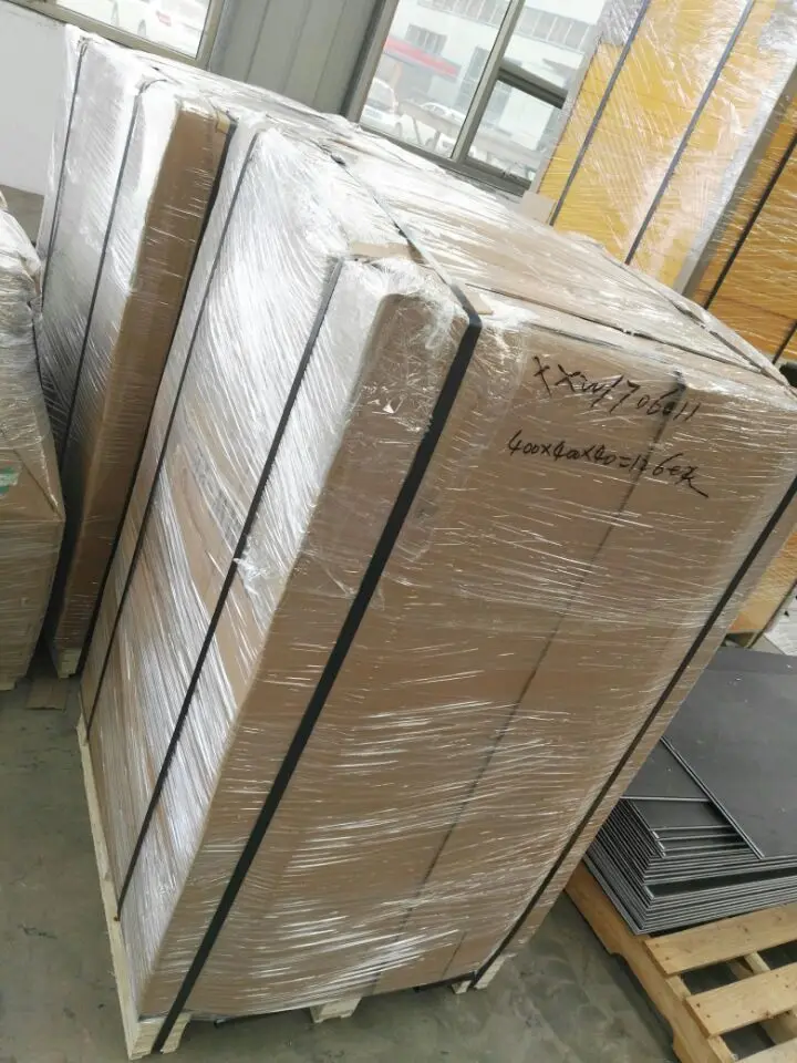 UHMWPE outrigger pad / crane foot pad with machined Logo and rough anti-slip surface