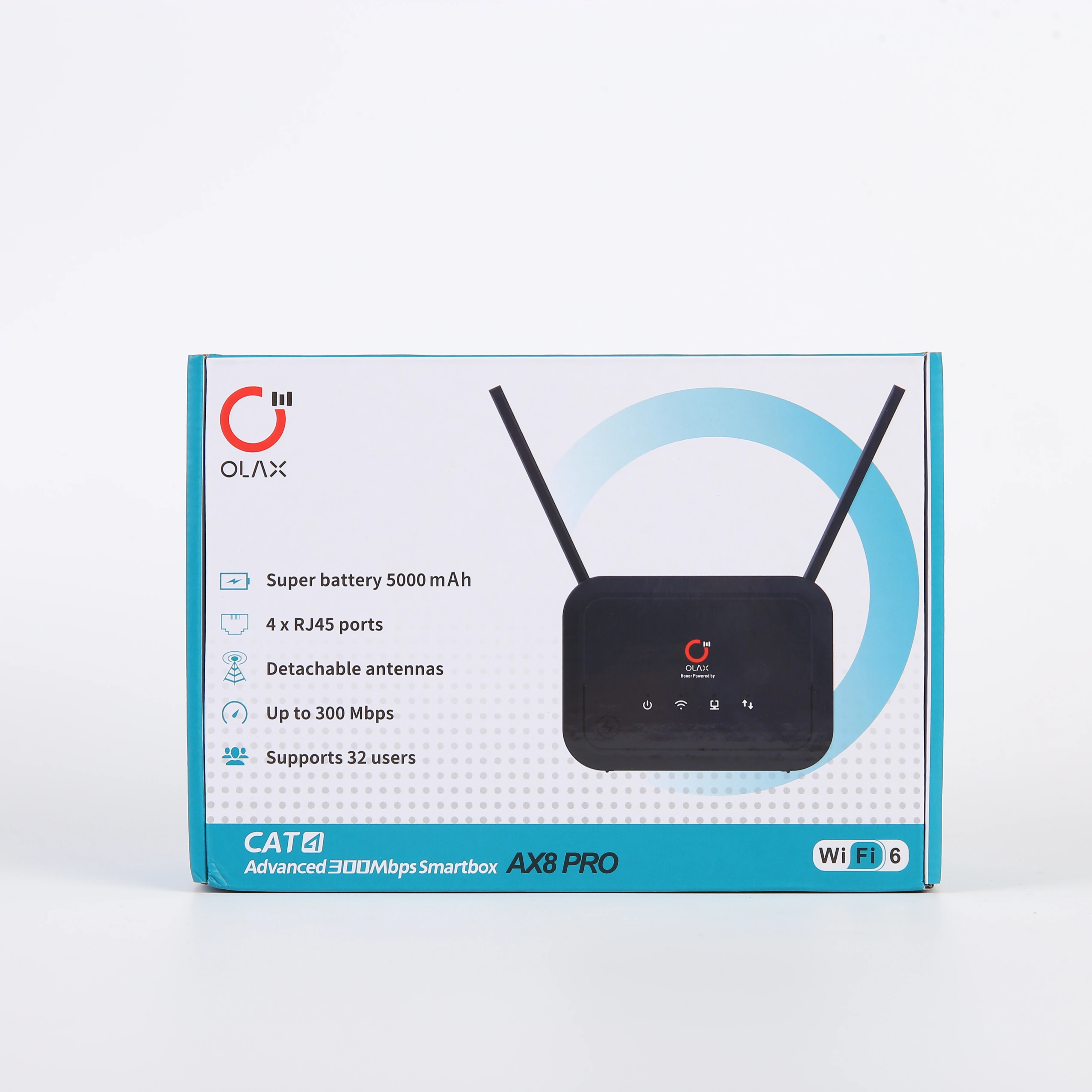 OLAX AX8 Pro 2 External Antennas 300mbps Mini Cpe  Sim Mobile Wifi Router With Sim Card Slot 4g Lte Router
