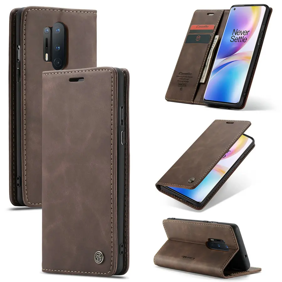 CaseMe for Oneplus 9r 9t 9pro 8t Case Cover Mobile Phone Bags for One Plus 8 Pro Wallet Case Clear TPU Cards Slots Cover