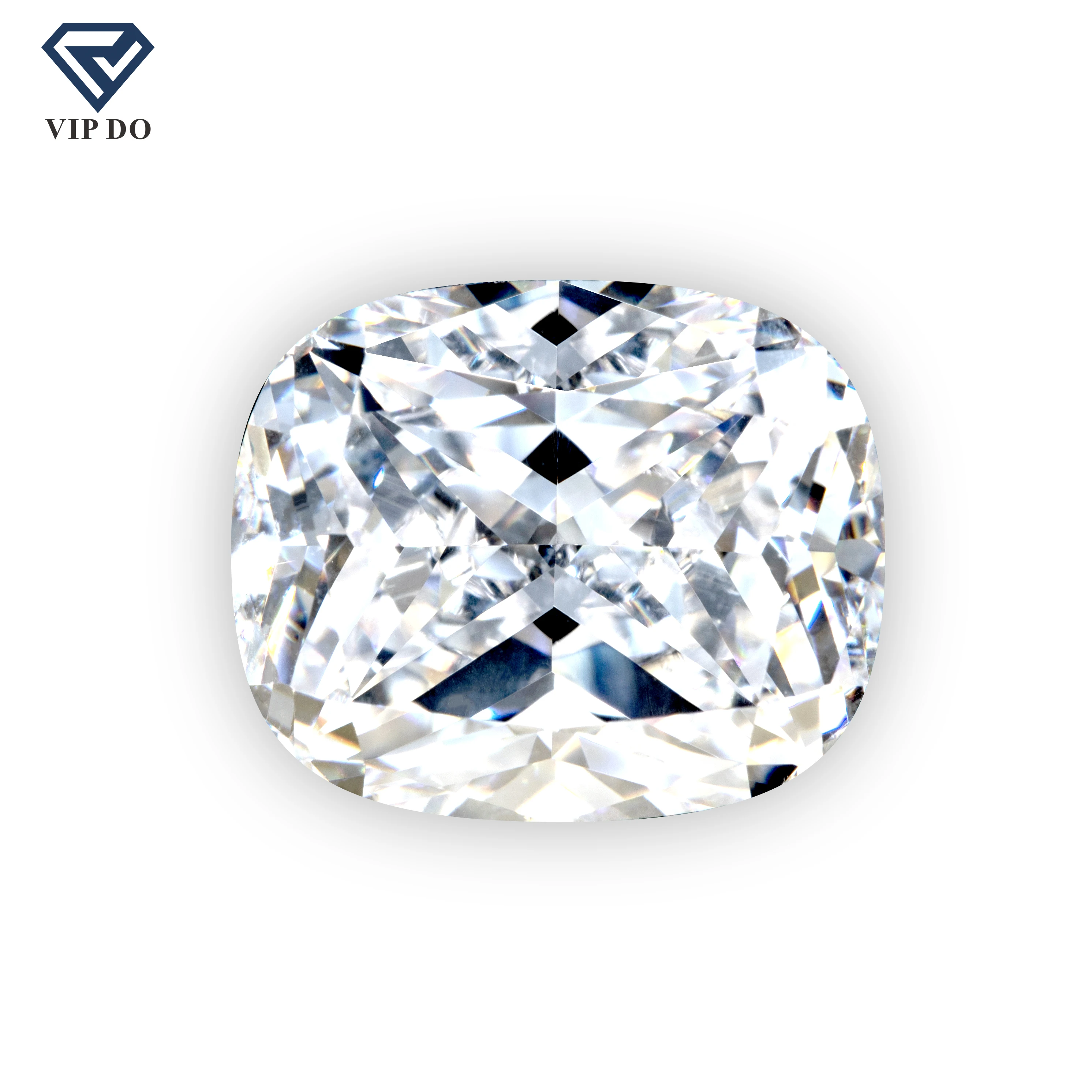 5A Grade Machine Cut Long Cushion Shape White CZ Gemstones