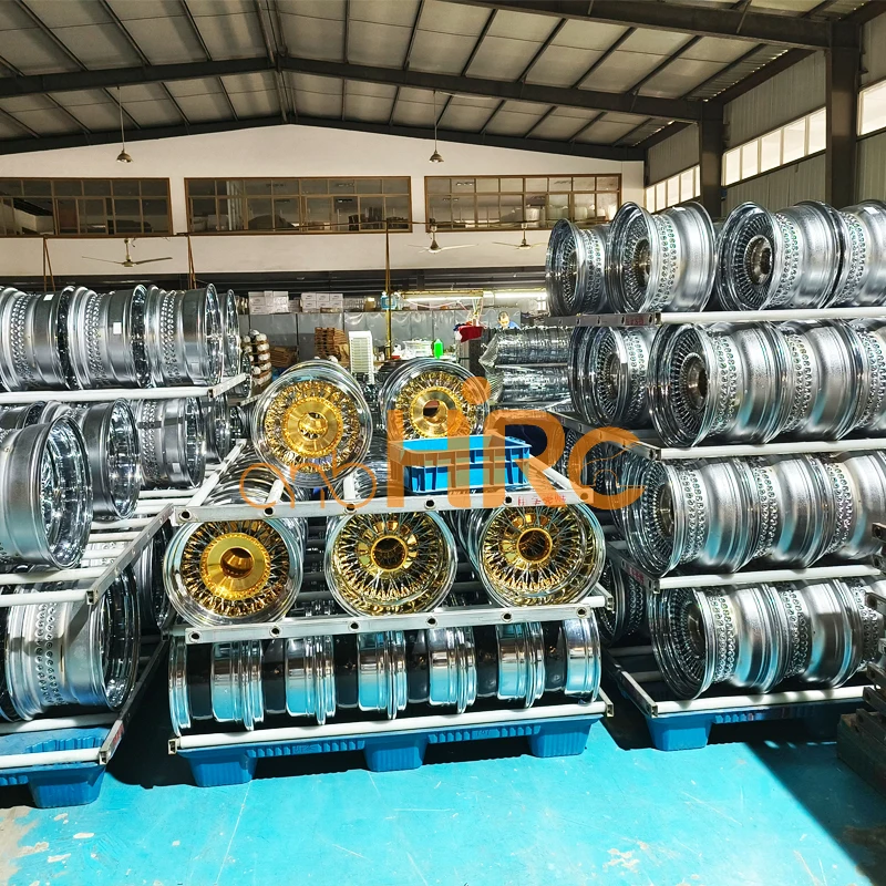 ゴールド100スポークホイールディープディッシュワイヤーリムフィット