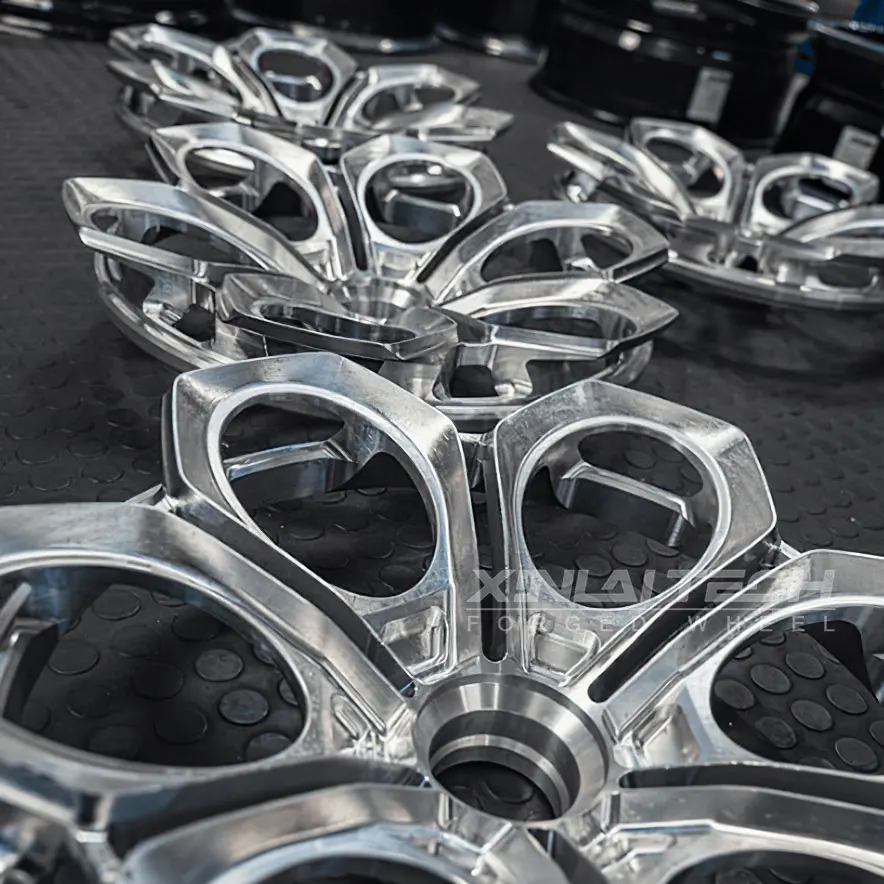 XL 2-Piece Deep Dish Concave Silver Polished Wheel Alloy Forged Wheels 5x114.3 5x120 5x112 Custom Forging Racing Car Wheel - Image 4