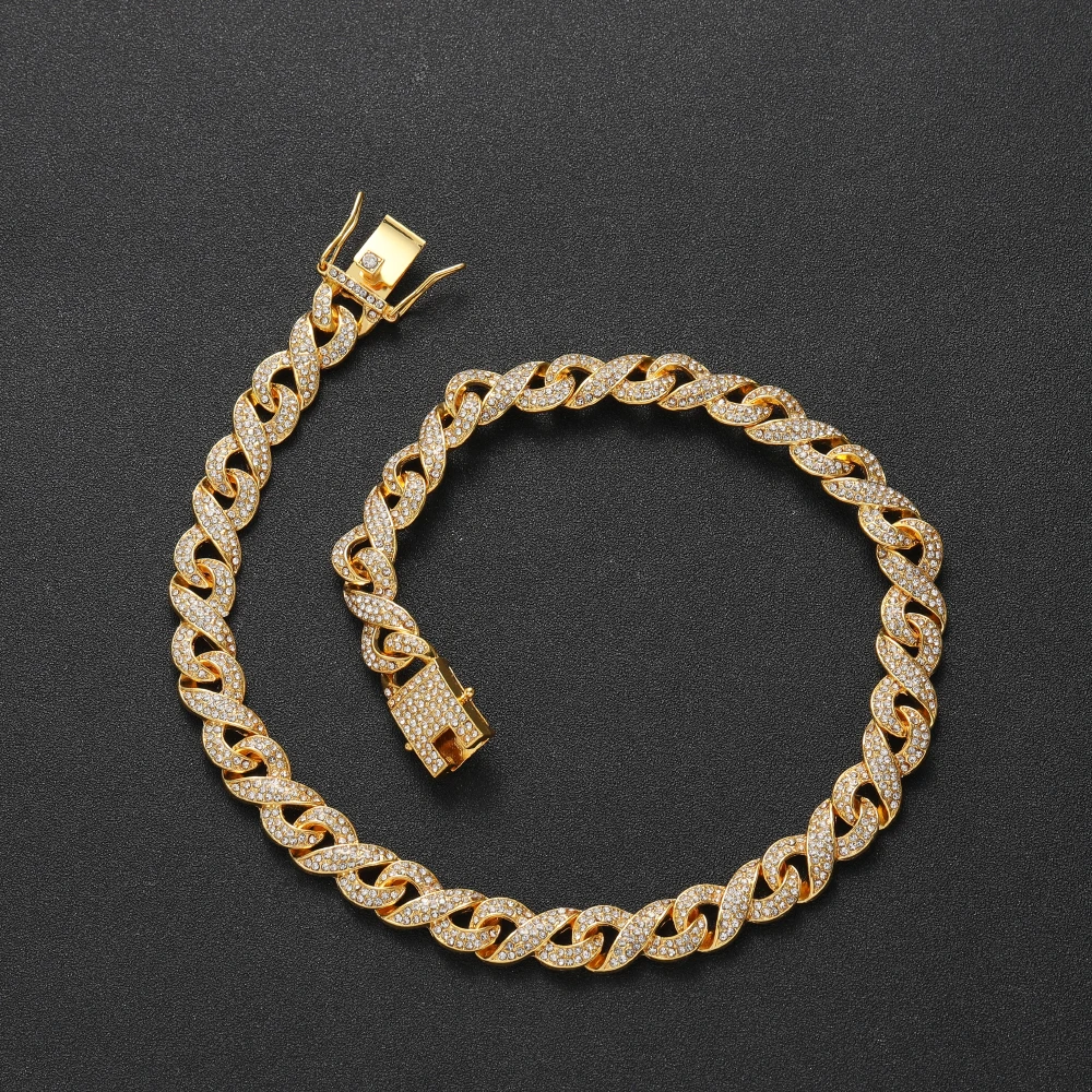 Ac019 12mm Hip Hop Alloy Chain Iced Out 