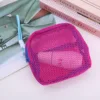 avec poignée-rose-portable à main en maille creuse