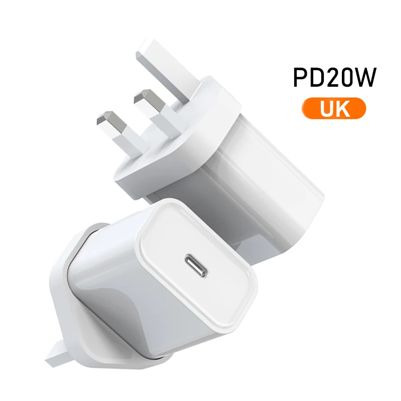 Лидер продаж на Amazon 2021 зарядное устройство для электроники с одним портом Iphone 12 Mini Pro Max 20 Вт Pd Usb Type C адаптер питания