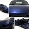 Raso metallizzato lucido galaxy blu