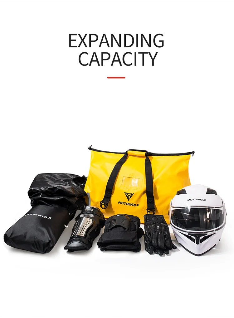 Motowolf Outdoor Sport Large Capacity Travel Bag Reflective Wear-resistant Dry Duffel Bag