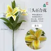 ลิลลี่ก้านสั้นพิมพ์ 3 มิติสามหัว (สีเหลือง)