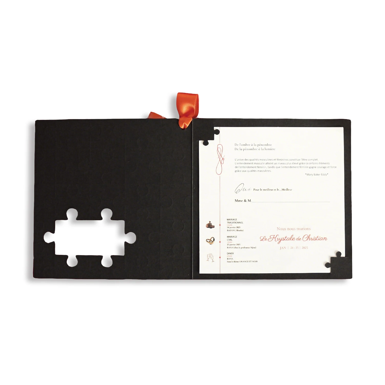 Debut New Design Wedding Invitation Programme Cards Creative Puzzle Bookstyle Wedding Card Design