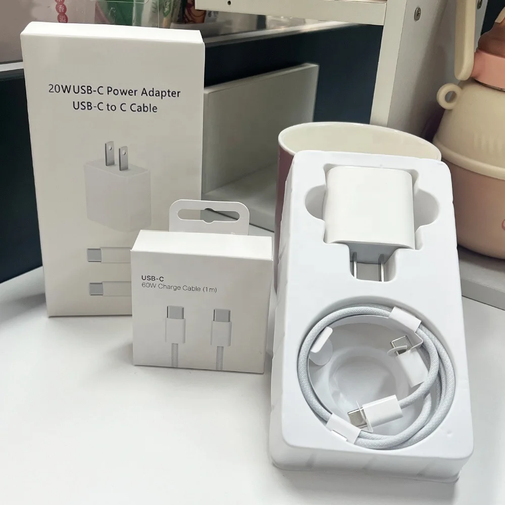 1m 2m 3m Braided 60W Type C to PD 20w Charger Adapter Usb C Date Fast Charging Original Lighting Cable For IOS For Iphone 15