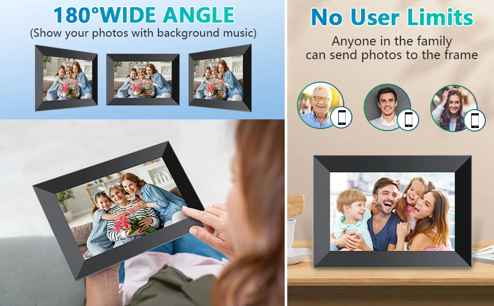 Best Selling Frame Digital Photo Frame With Wifi Android System 10 Inch
