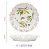 Assiette à bord creux à motif citron de 10 pouces