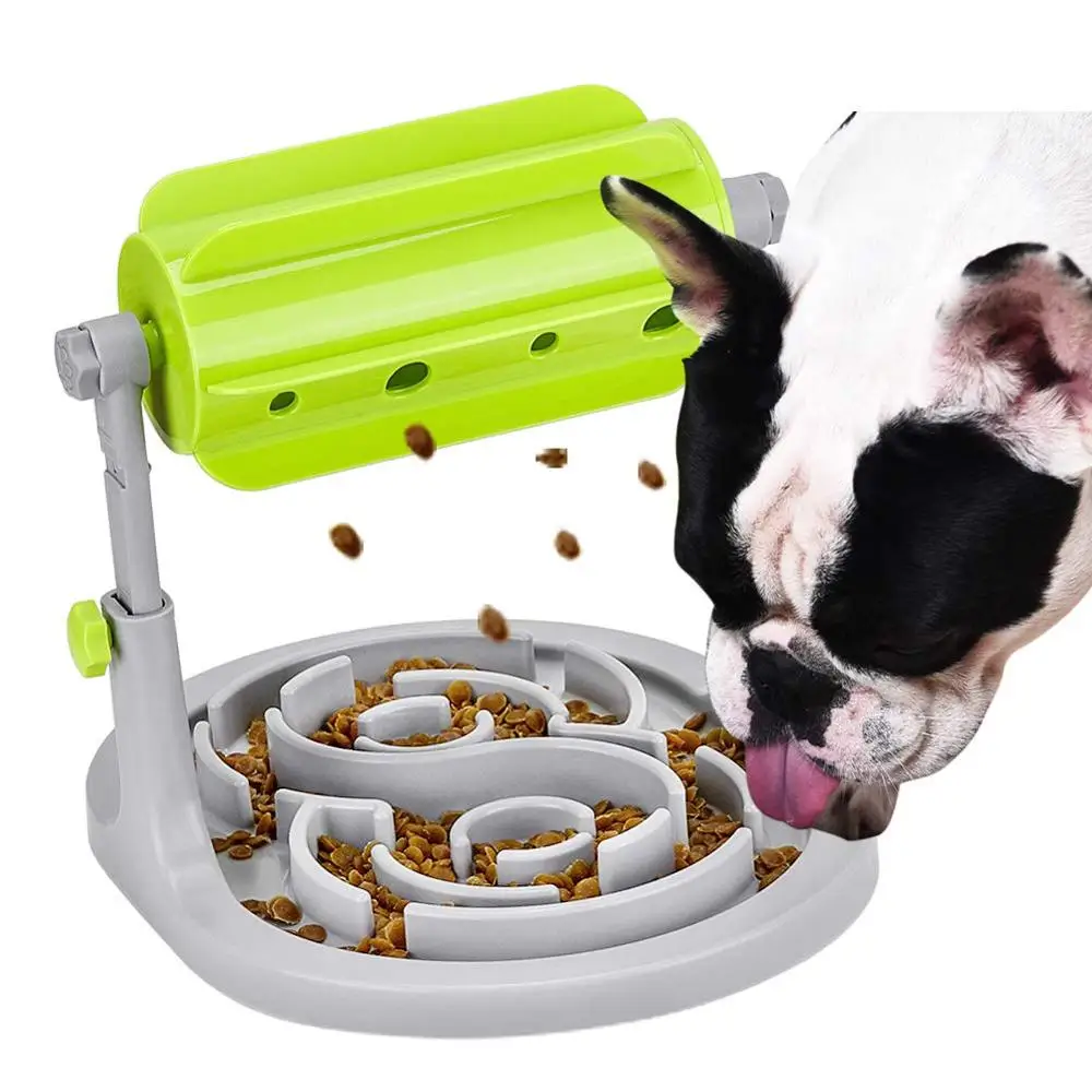 Slow Feeder Small Dog Bowls Non-slip Puzzle Bowl Feeder Interactive Bloat  Stop Dog Bowl, Pink (yu-b)