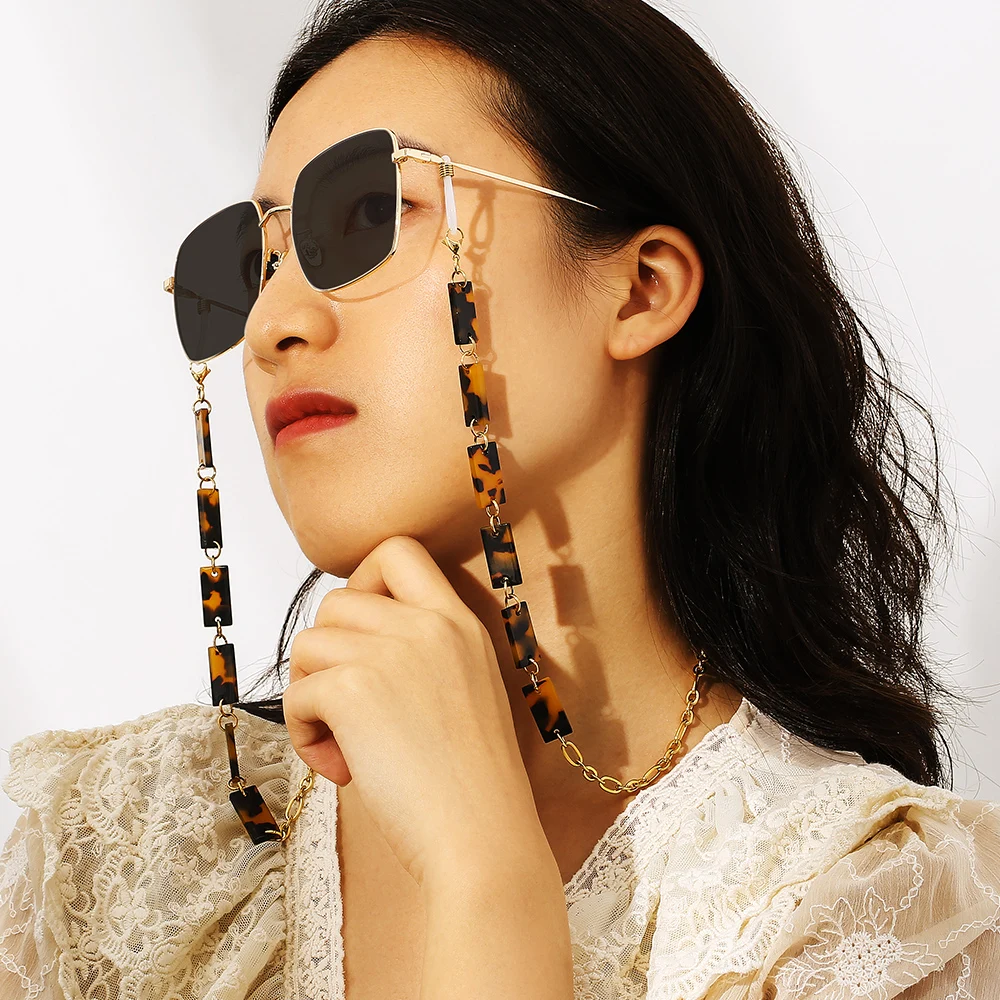 KRKC Gold Face Masking Eyeglass Sunglasses Accessories display picture 1