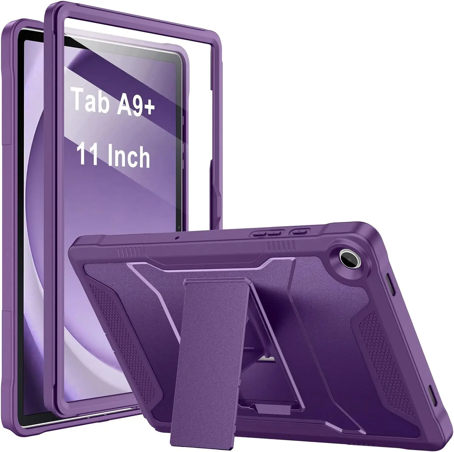 Case for Samsung Galaxy Tab A9 Plus 2023 with Built-in Screen Protector and Kickstand Rugged Full Body Protective Cover