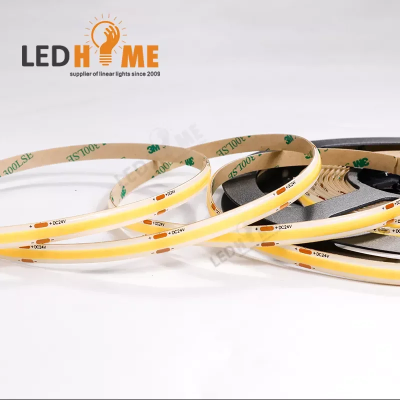 12V 24V Controller Connector Flexible Led 10M 2700K 3000K Warm White Cob Led Strip Light Dc for Home Bedroom