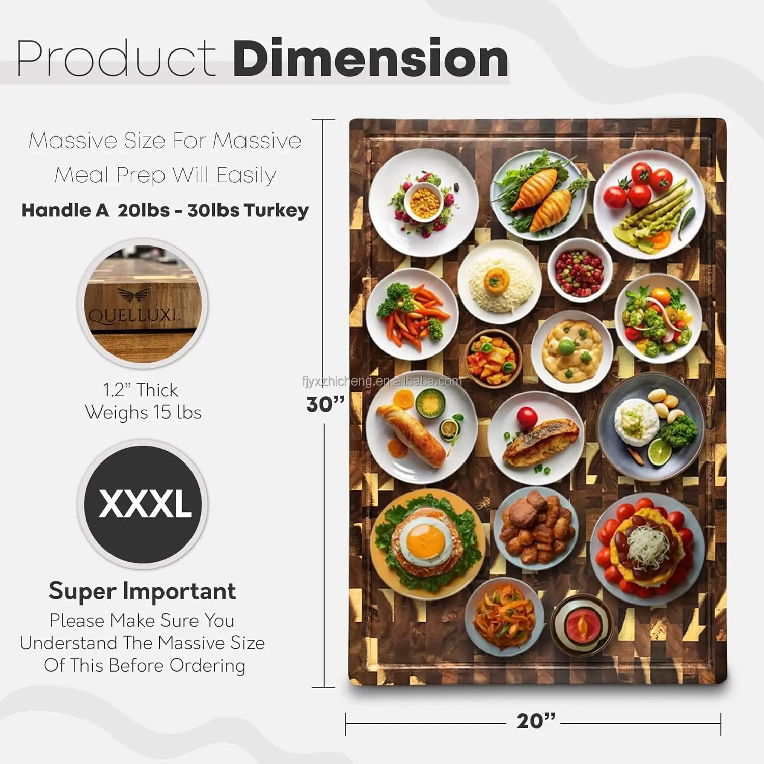 product acacia wood end grain cutting board extra large heavy duty butcher block stove cover noodle board meat chopping-1