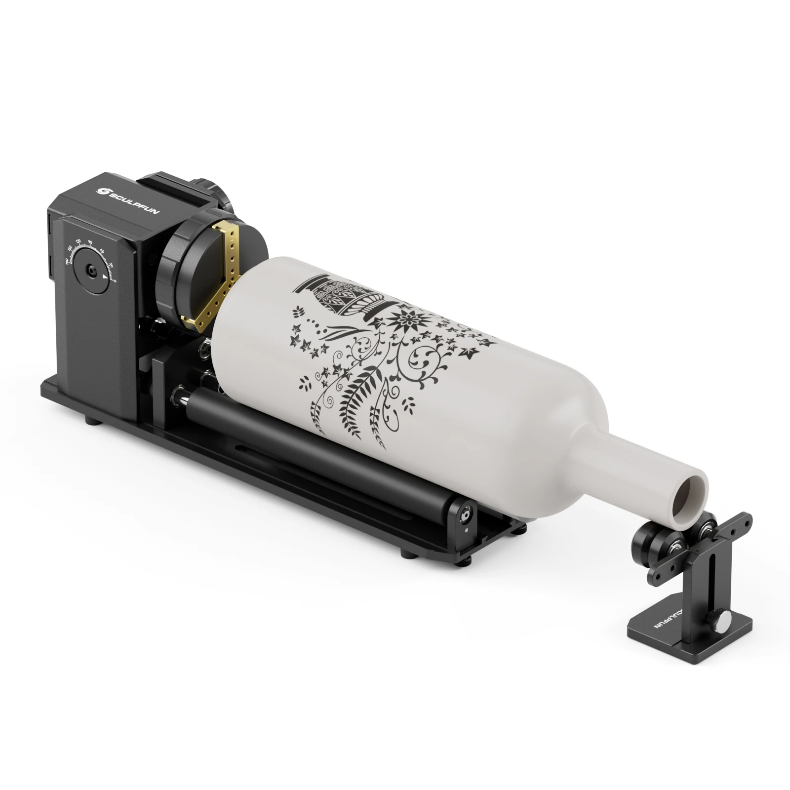SCULPFUN RA PM 4 in 1 Laser Engraver Y-axis Rotary Module 360 Degrees Laser Rotary Roller for Engraving Cylindrical Objects Cans