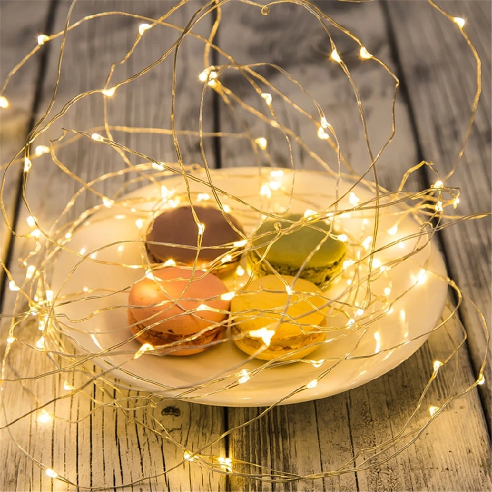 LED Copper Wire String Light Indoor/Outdoor Micro Mini Fairy Christmas Holiday Festival Decorative Product Holiday Lighting