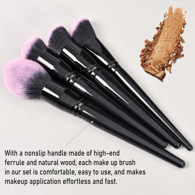 Makeup Brushes Set Premium Synthetic Foundation  Eye Shadows Make Up Brush,Eyeliner Brushes - Image 2