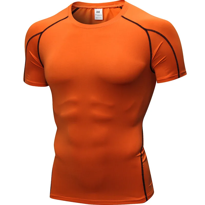 Wholesale Polyester Muscle Short Sleeve Base Layer T Shirts