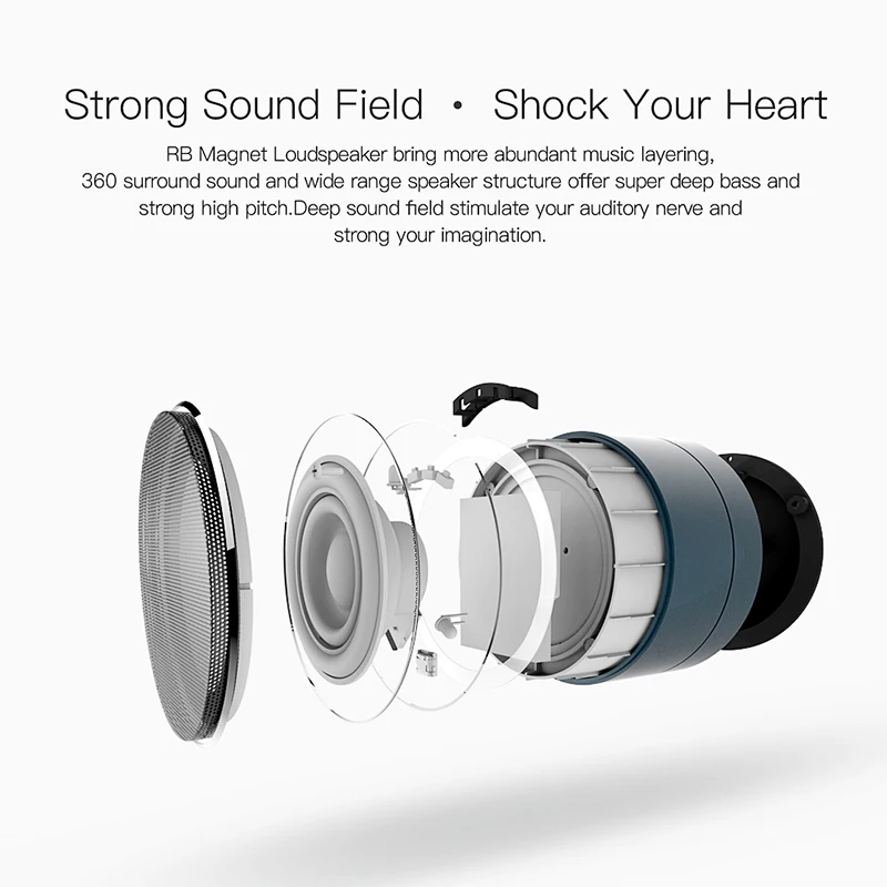 Portable Wireless Bluetooth Speaker with Handsfree CallTF Card HD Sound and Bass for Smartphone