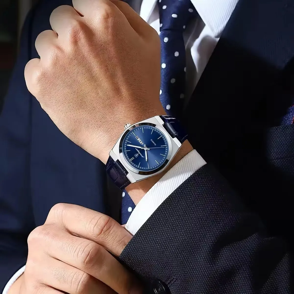 POEDAGAR 930 Men's Luxury Leather Watch