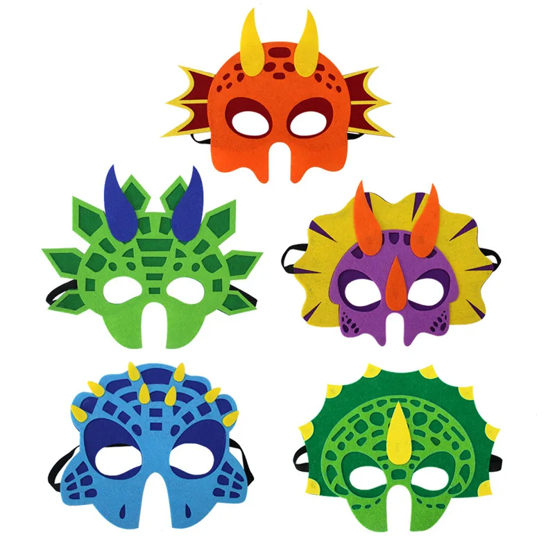 Высокое качество оптовая продажа фетровая детская маска динозавра Юрского периода вечерние сцены Вечерние Маски