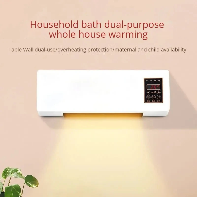 Heater Electr Wall Mount Overheat House Room Mini Quick Heatup Digital