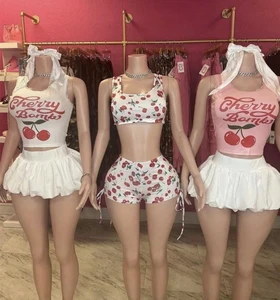 JY Streetwear Summer Crop tank Top and Shorts Mini Skirt Bodycon Sexy Two Piece Set Casual Elegant 2 Piece Set Women