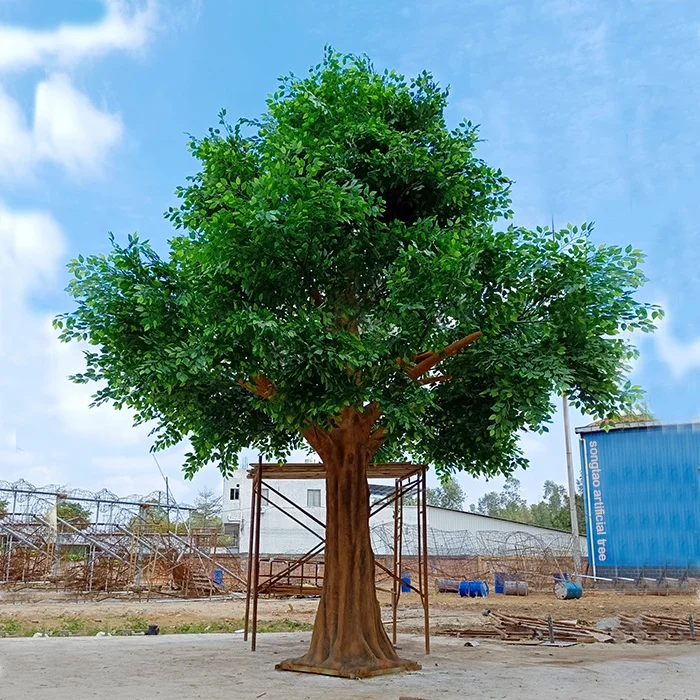 Wholesale White Ficus Leaf Tree Artificial Plants of Leaves Fake Ficus Microcarpa Custom Ficus Microcarpa Bonsai Trees