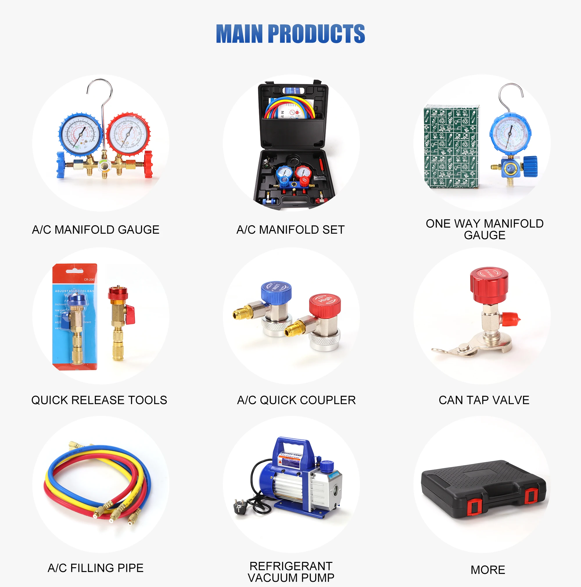 Rn R134a R22 R12 R502 Two Way Gauge Refrigeration Hvac Meter Valve