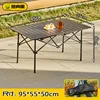 [95 Classic Black] Round Tube Long Table