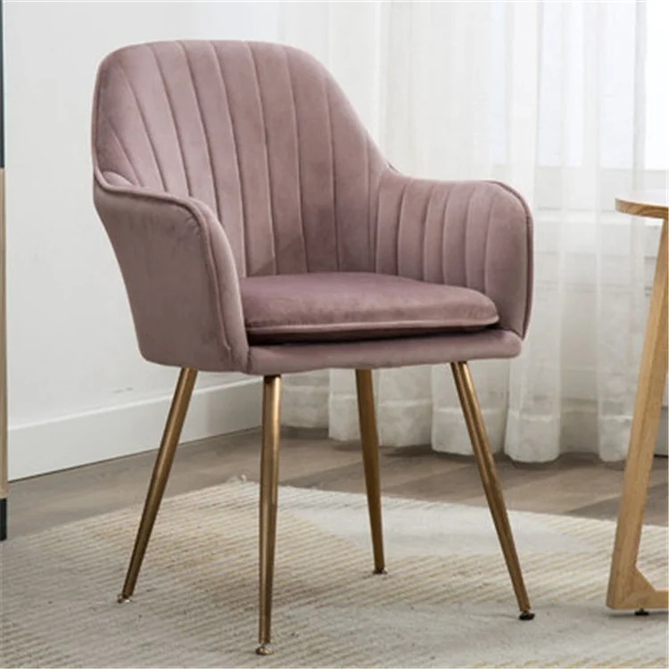 Modern Luxury Velvet Armchair Home Furniture High End Upholstered Restaurant Dining Chair