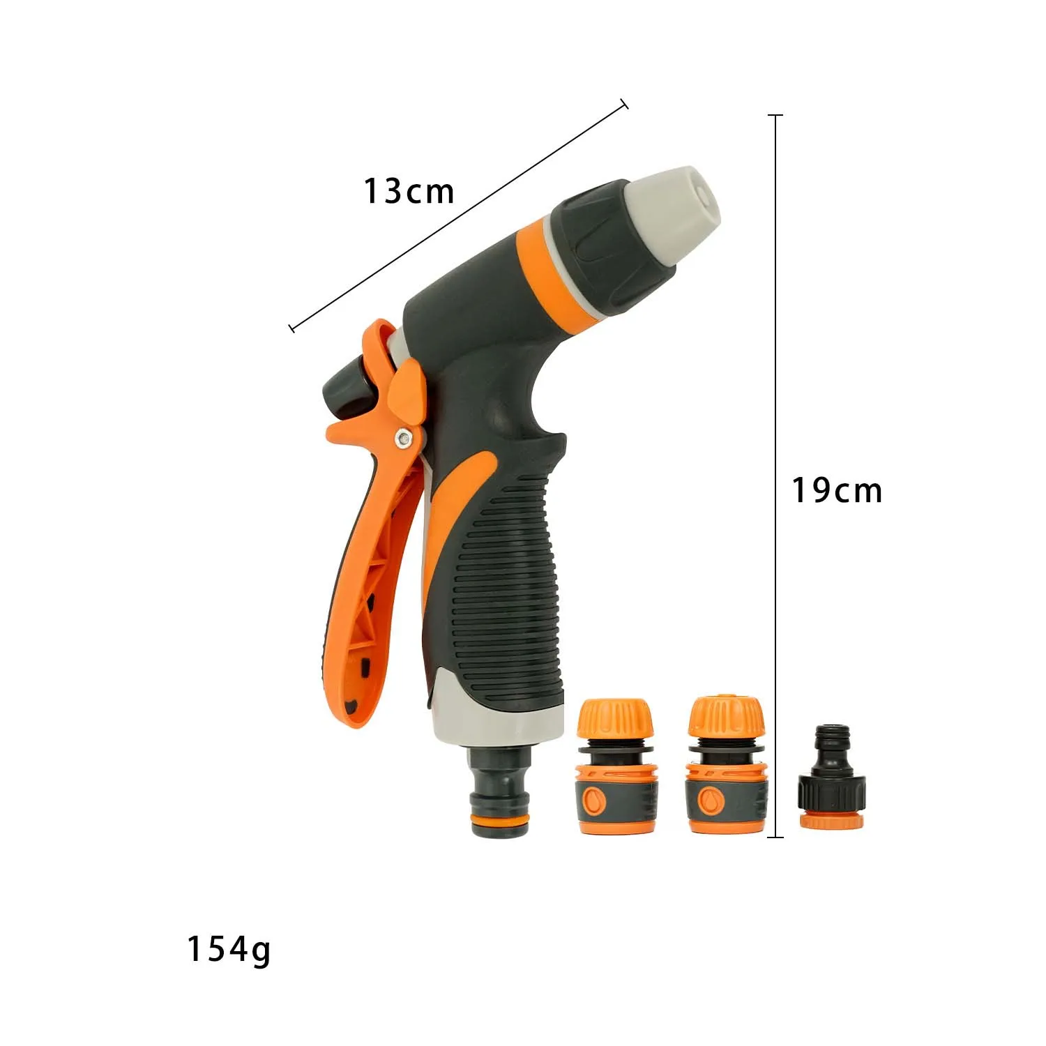 8 Pattern Water Spray Gun Garden Metal Watering Nozzle Garden Hose