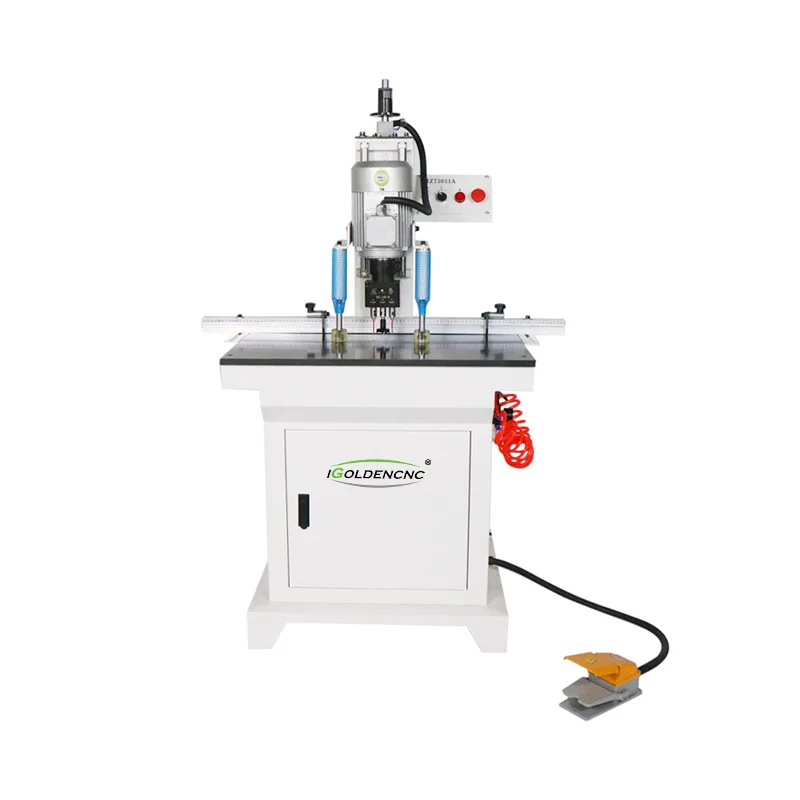 single double head vertical door hinge hole drilling wood boring machine