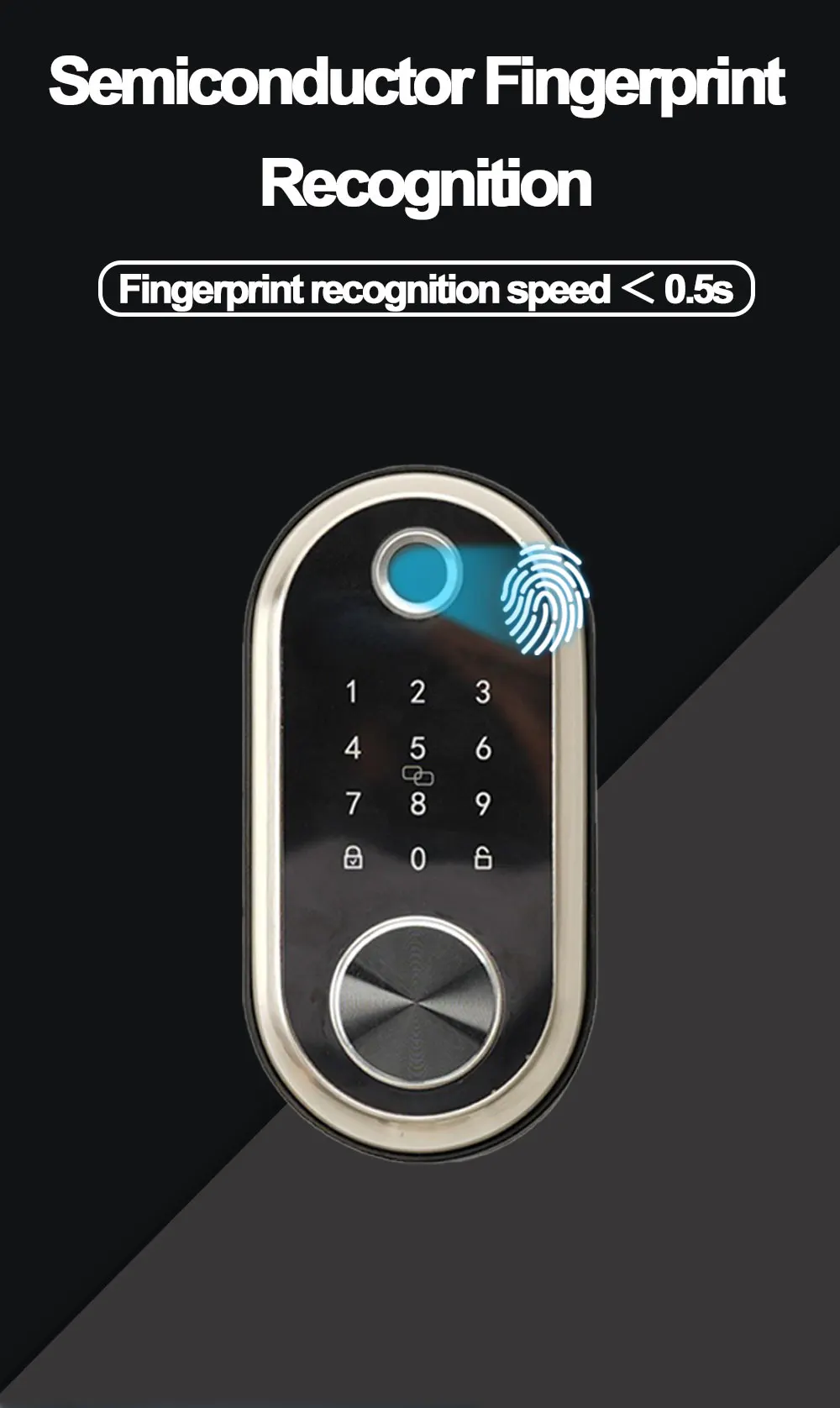 Home Security Door Fingerprint Unlock Office Electronic Lock Smart