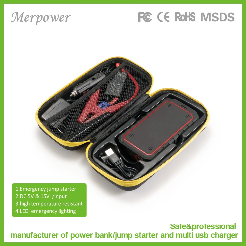 Оптовая продажа аварийный 12 В в многофункциональный автомобиль прыжок стартер 10000 мАч для автомобиля старт светодио дный свет