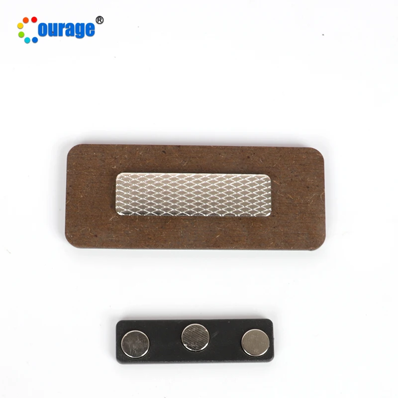 Courage Sublimation Blanks Mdf Digital Name Tag Badge Magnetic ID Name Tags Blank Magnet